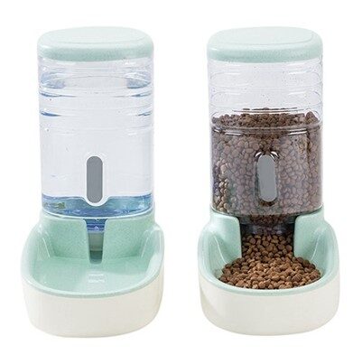 Pet dog automatic feeder microphone drinking fountain