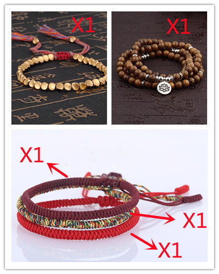 Handmade Tibetan Buddhist Bracelets On Hand Braided Copper