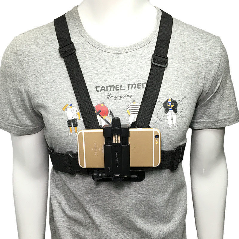Mobile Phone Chest Mount Harness Strap Holder Cell
