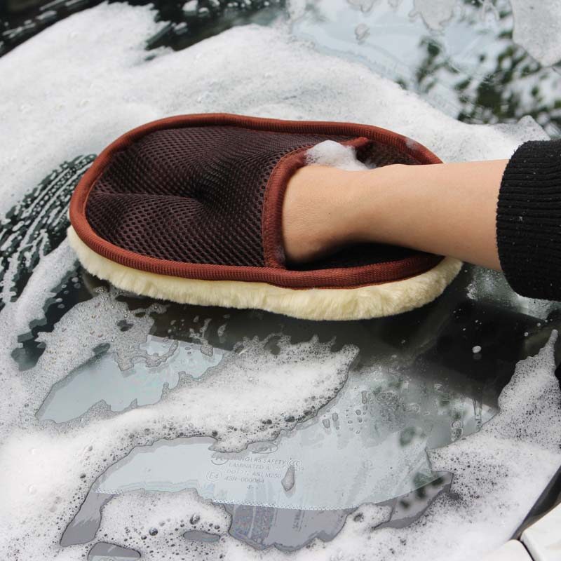 Car type soft hair wash cleaning gloves motorcycle