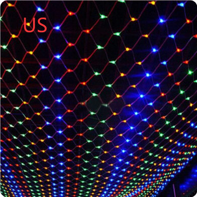 Christmas led lights string outdoor waterproof fishnet full