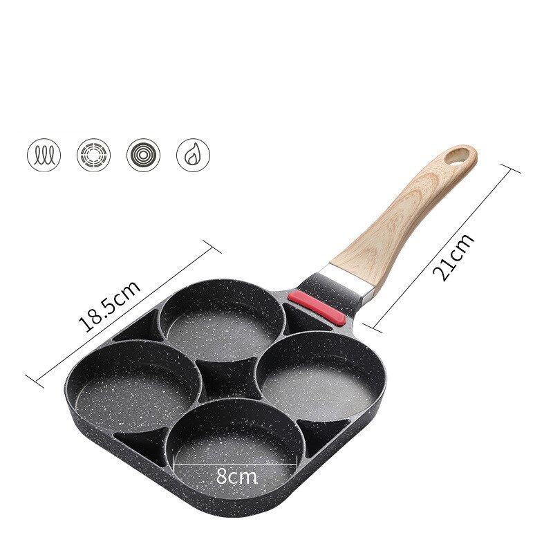 Four-hole Non-stick Small Flat Bottom Fried Egg Dumpling