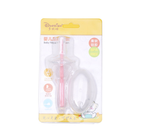 Silicone Baby Toothbrush Kids Teether Training Tool Clear