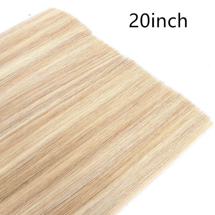Real human hair seamless flat extension