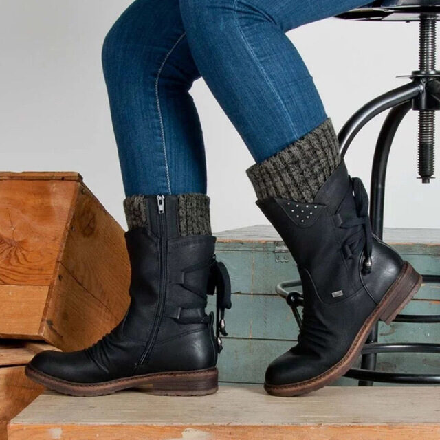 Women Winter Boots Mid-Calf Snow