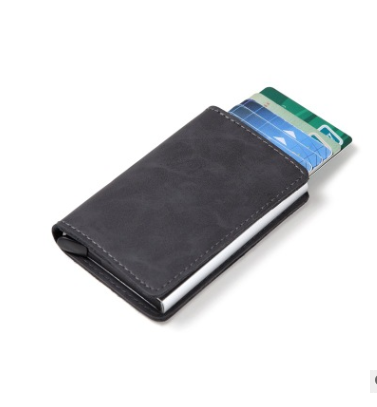 PU Automatic Card Holder RFID Multi-function