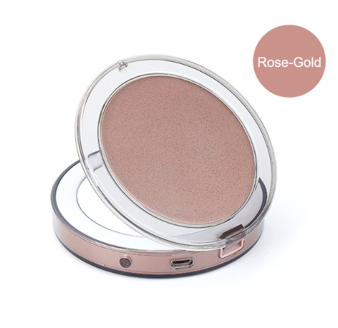 LED Lighted Mini Makeup Mirror 3X Magnifying Compact