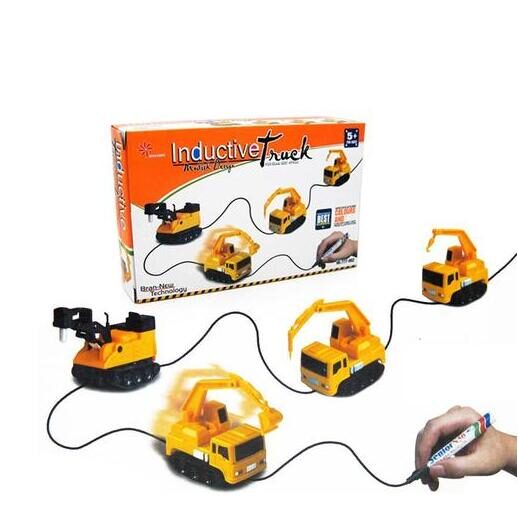 Engineering Vehicles Mini Magic Toy Truck Children's Inductive