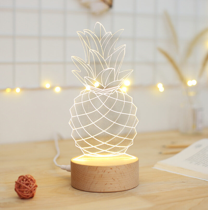 Bedside lamp pineapple table
