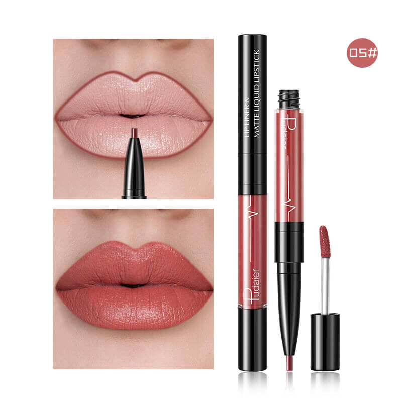 Pudaier Matte Lip Gloss Liner 2 in1 Maquiagem