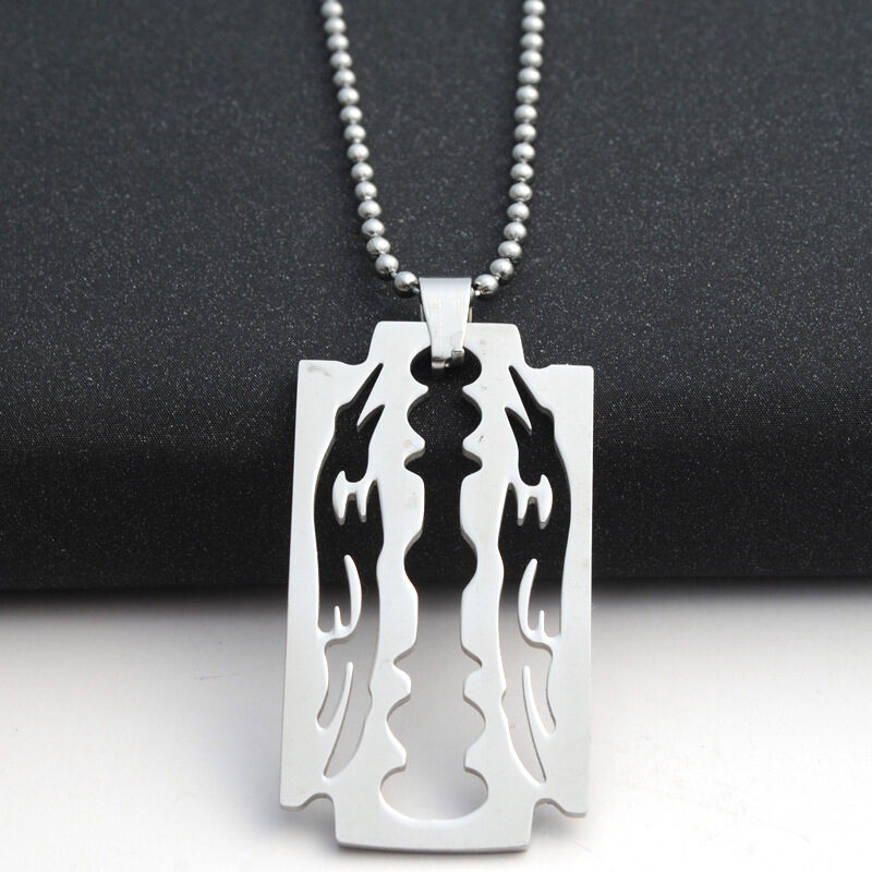 men chain stainless steel Blade necklaces pendants woman