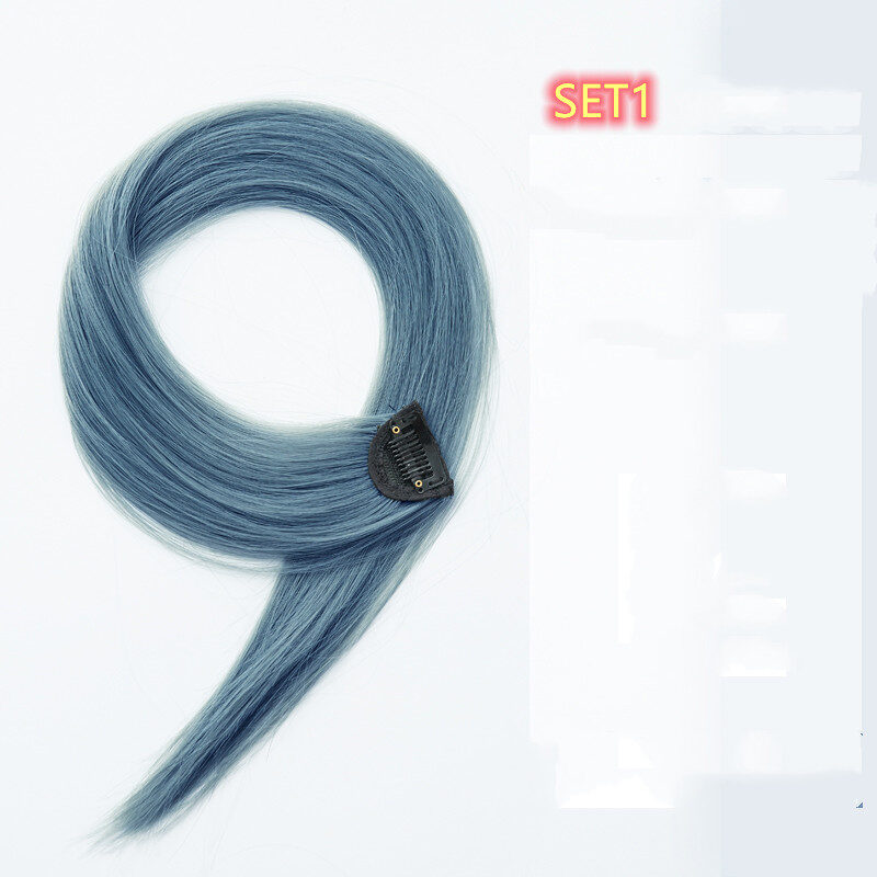 Gradient Color Straight Hair Piece High Temperature Silk