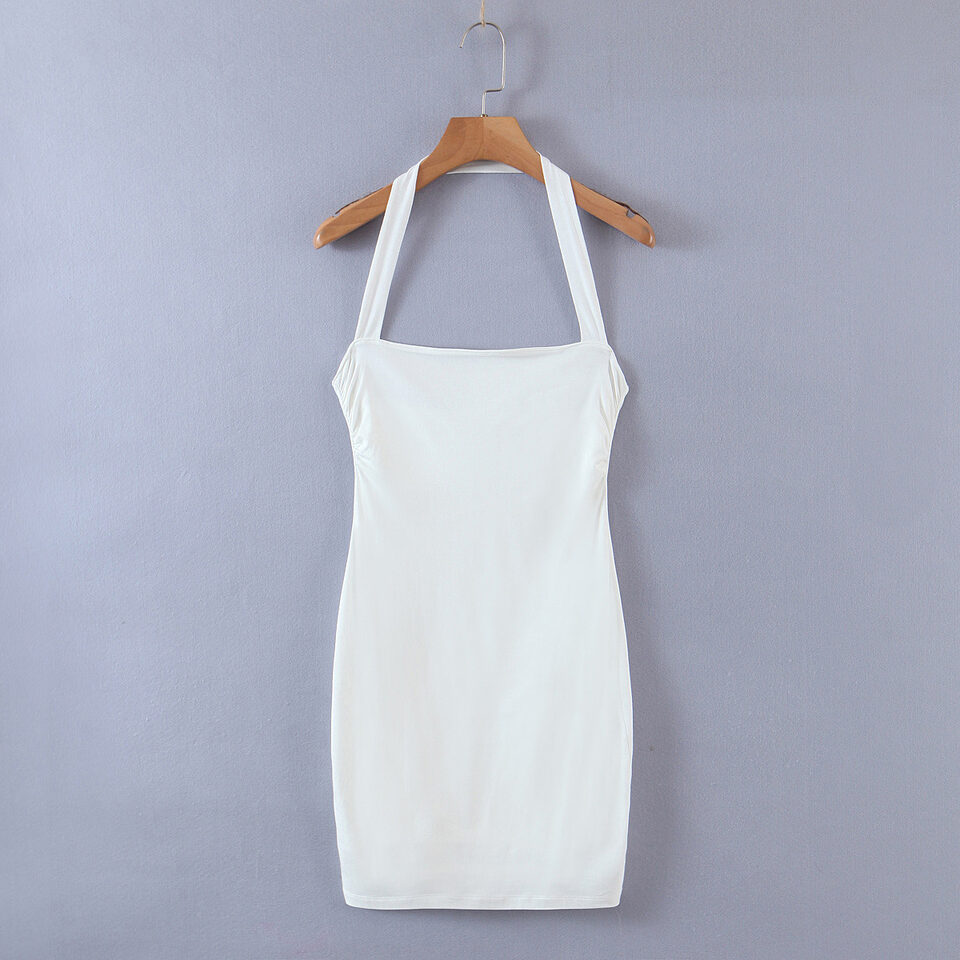 Tight-Fitting Buttocks Skirt Hanging Neck Bottoming