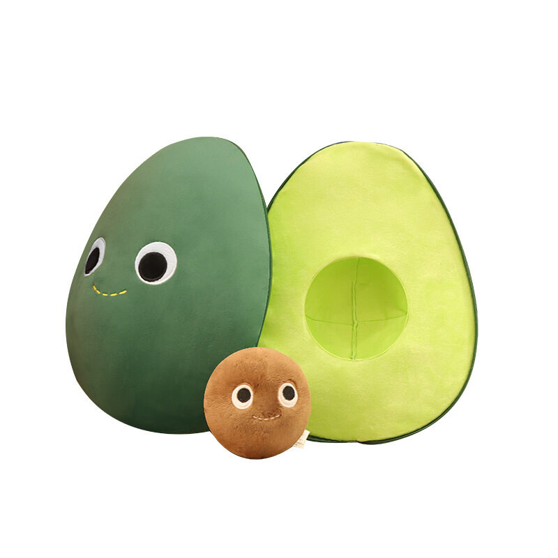 Cute Fruit Avocado Plush Toy Stuffed Doll Baby