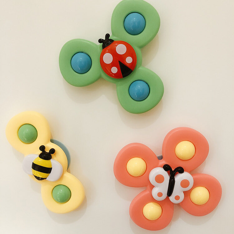 Kids Gyro Insect Sucker Spinner Rattle Bathroom Bath