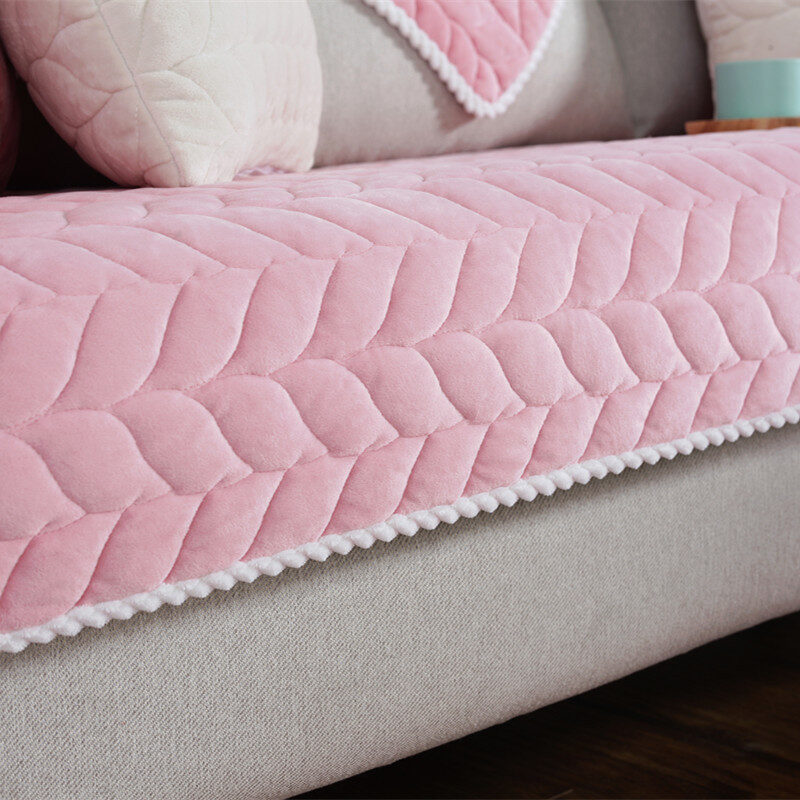 Thicken Plush Quilted Sofa Towel Universal Sectional Cover