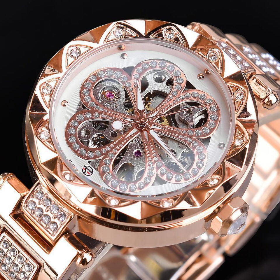 Forsining Mechanical Automatic Ladies Watches Luxury Rhinestone Female