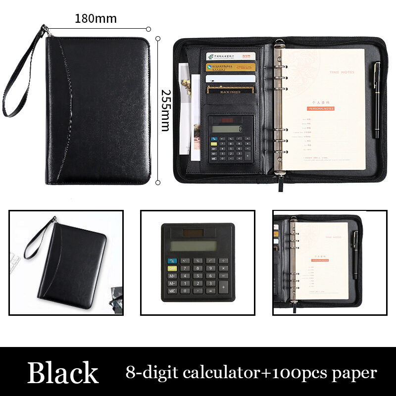 A5 Business Manager Folder Creative Zipper Bag Office