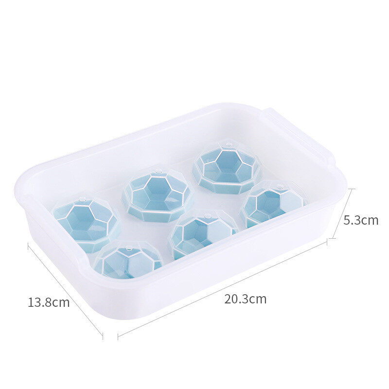 Silicone Ice Ball Tray with Cover Reusable Cubes
