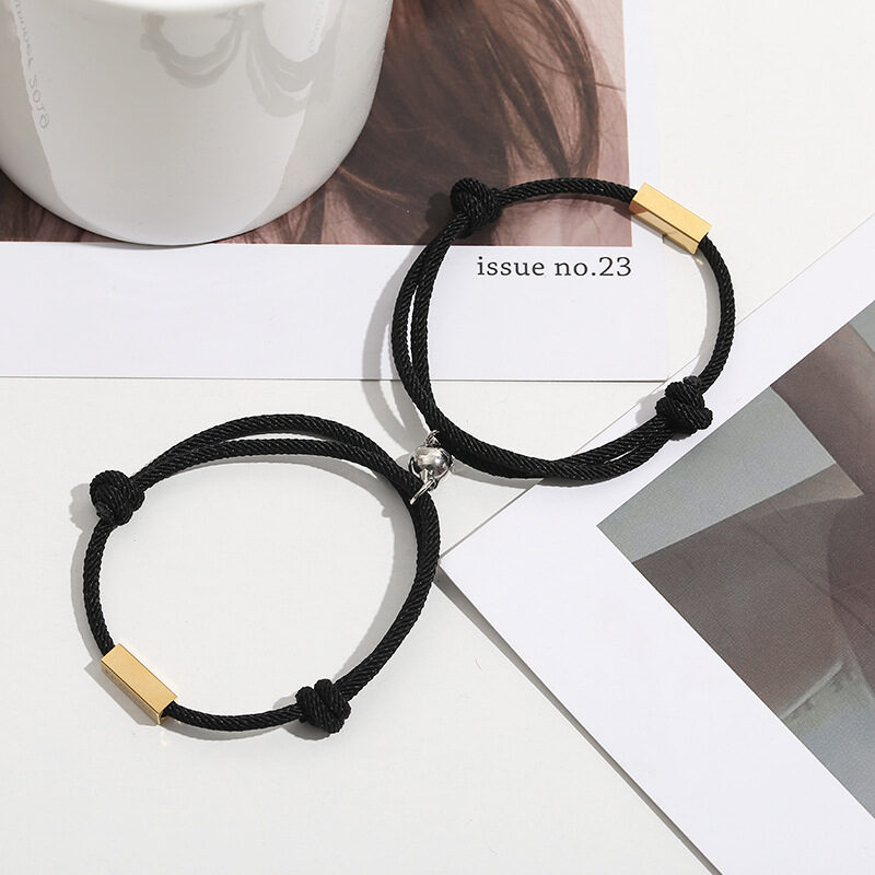 Name Bracelet Eternal Love Magnet Staniless Steel Couples