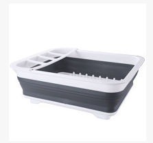 Folding Kitchen Dish Drainer Drying Rack Tableware Plate