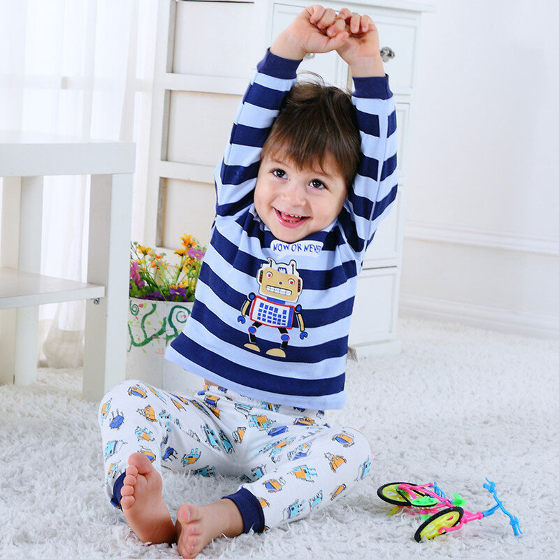 Children's Home Wear Long Sleeve Baby Thermal Pajamas