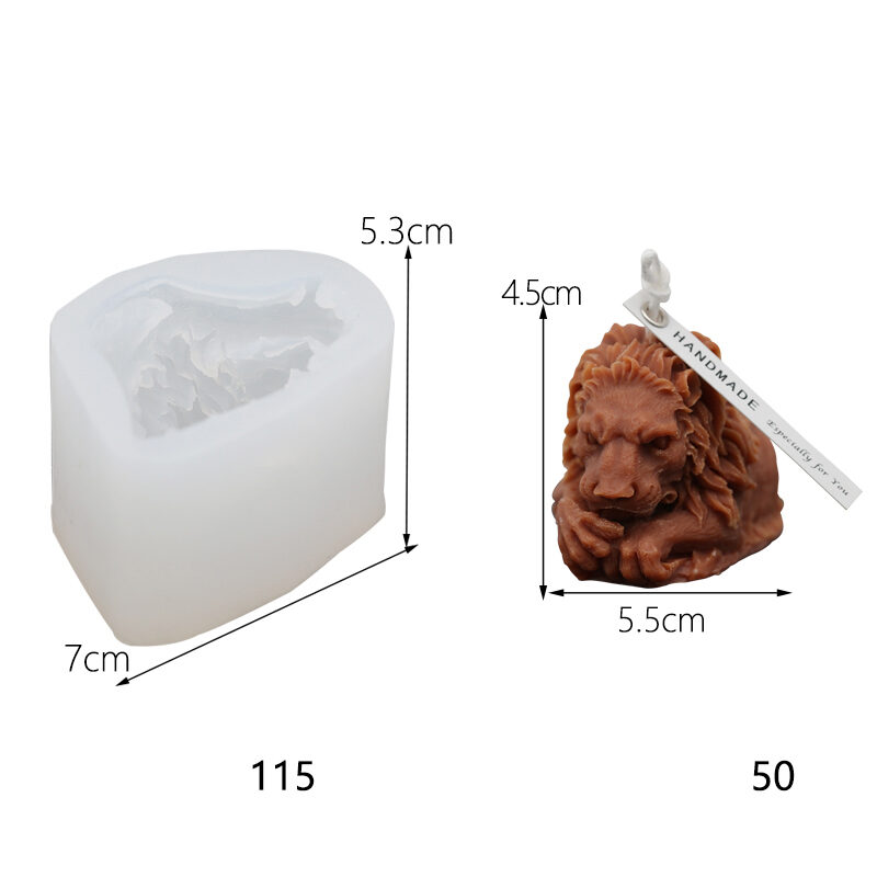 Lion Candle Mold Handmade Scented DIY Material
