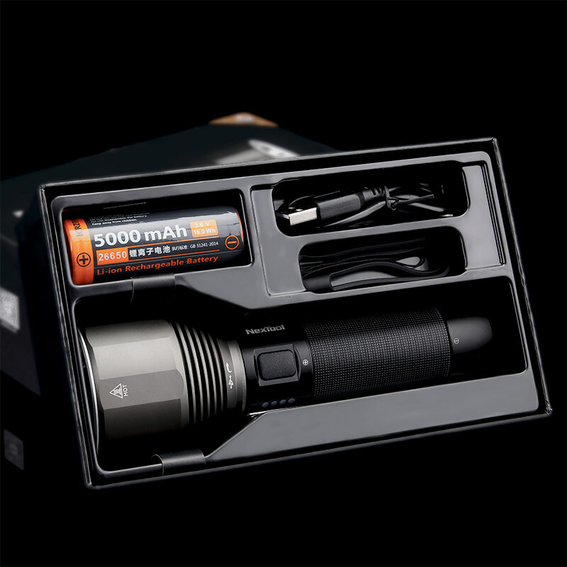 Outdoor Strong Light Flashlight 2000 Lumens Rechargeable Super