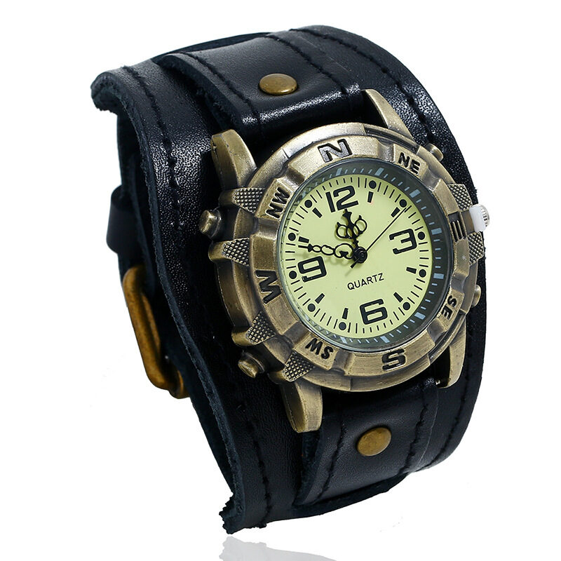 Vintage Leather Watch Bracelet