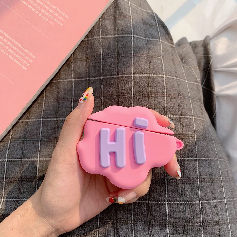 AirPod 2 Case 3D HI BYE Cloud Letter