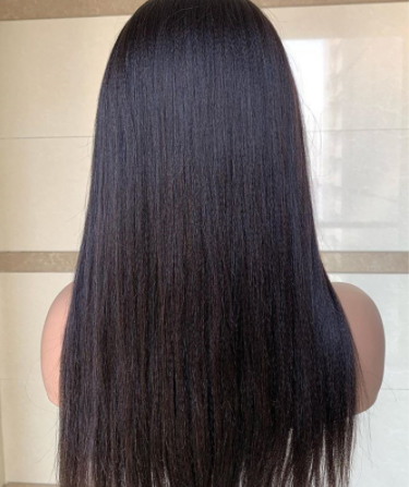 Wig Mid-Point Black Long Straight Hair High Temperature