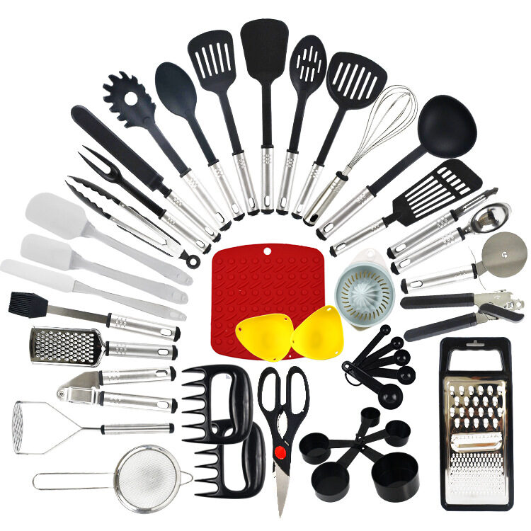 Non-Stick Spatula And Spoon Nylon Kitchen Utensils 44-Piece