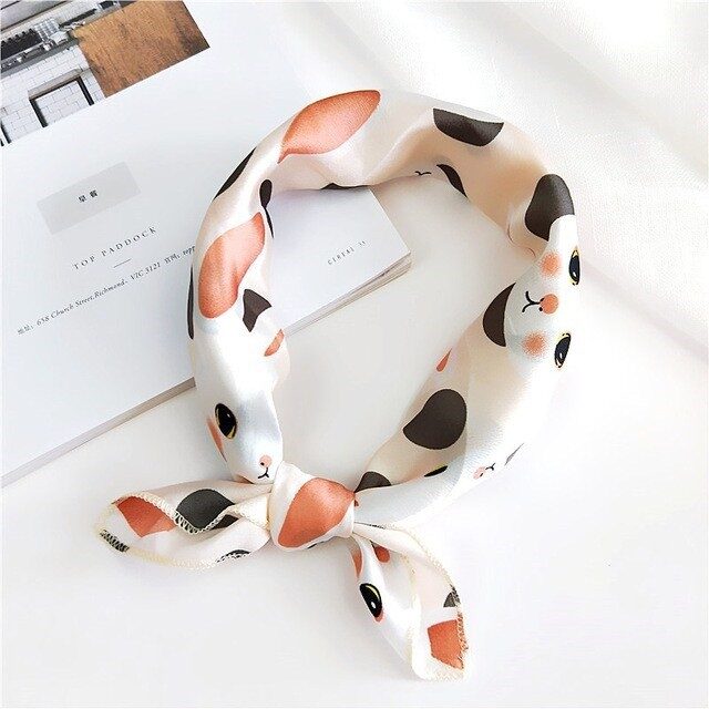 Ladies Head and Neck Scarf Satin Headband Bandage