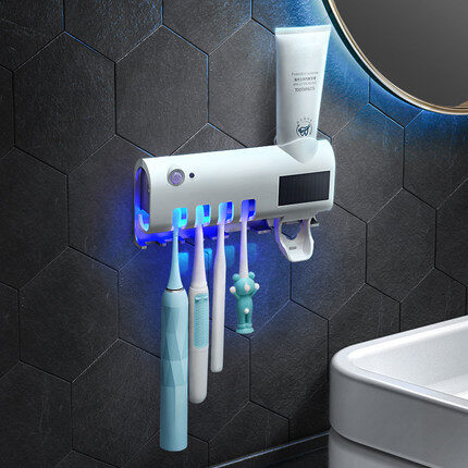 Smart Toothbrush Sterilizer Ultraviolet Sterilization Perforation-Free Wall-mounted Holder