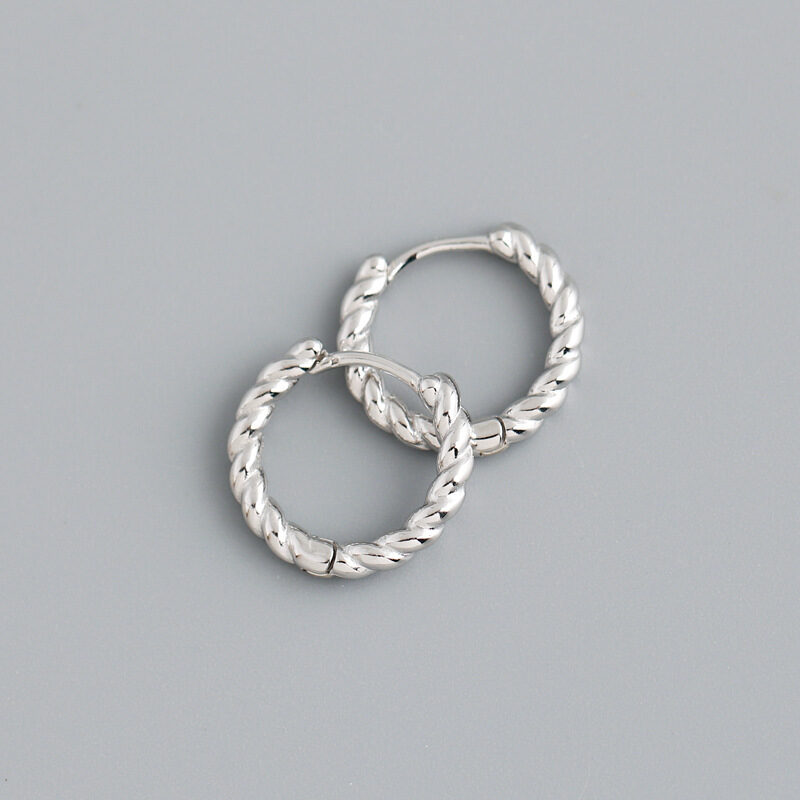 Simple Button Pattern Twist Female Earrings Temperament Earring