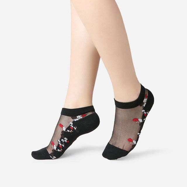 Sexy Lace Mesh Socks Transparent for women Ankle
