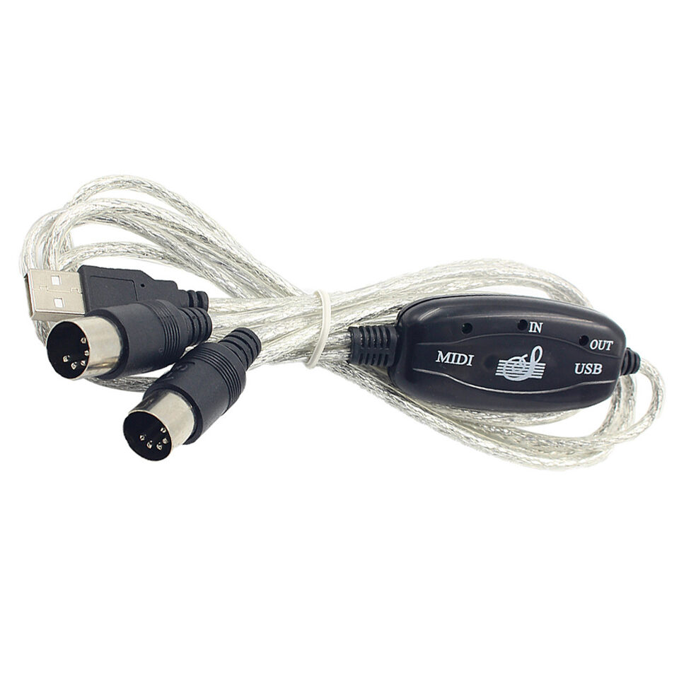 Electronic Keyboard Music Midi Adapter Cable Computer Editing