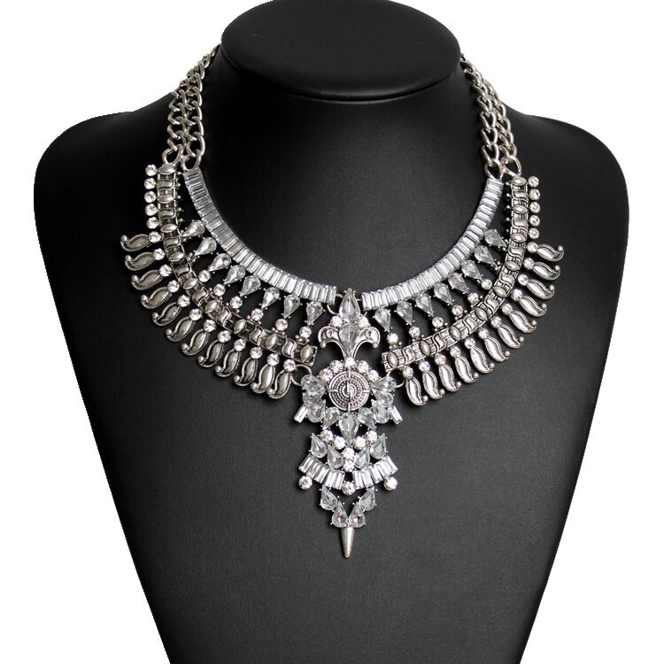 Alloy Diamond Short Necklace Crystal