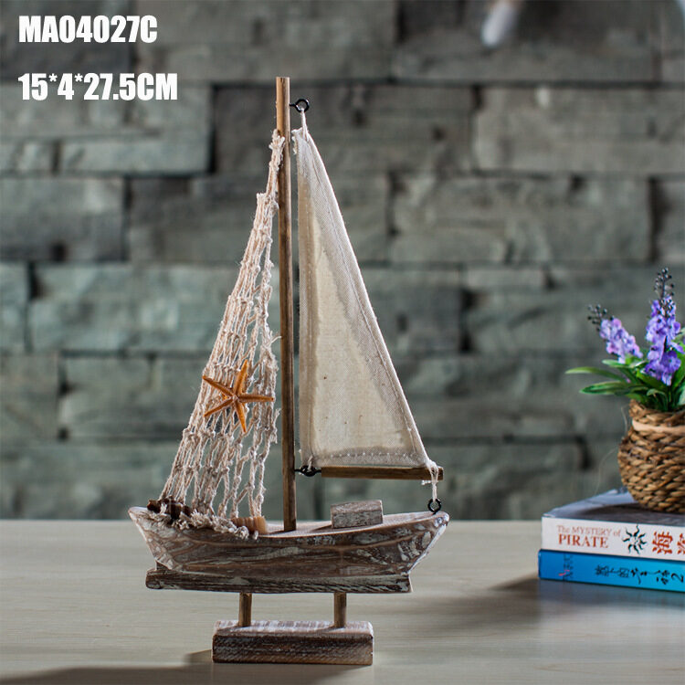 Home Decoration Antique Fishing Boat Model Creative
