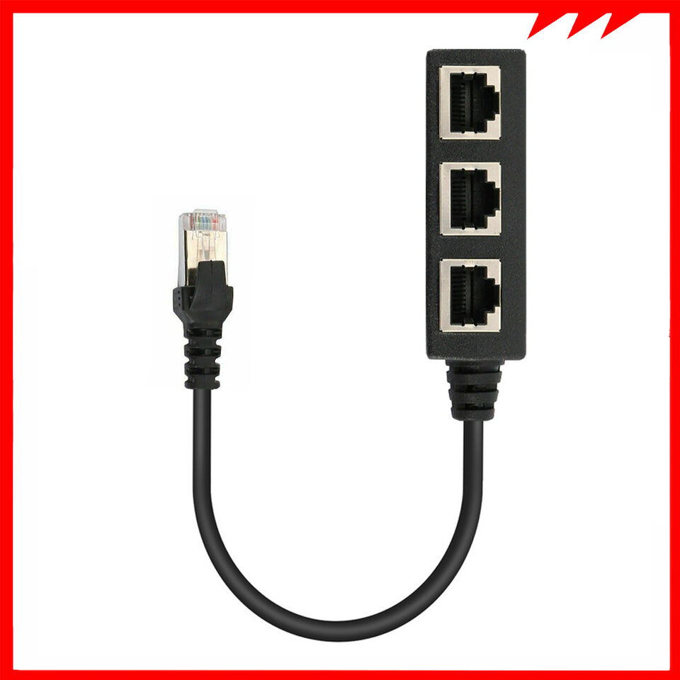 Network Cable Adapter Connecting Line One Male 3