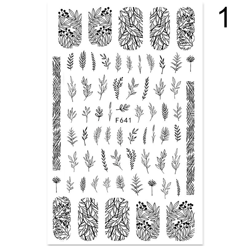 Summer Flowers and Love Adhesive Stickers Nail Art