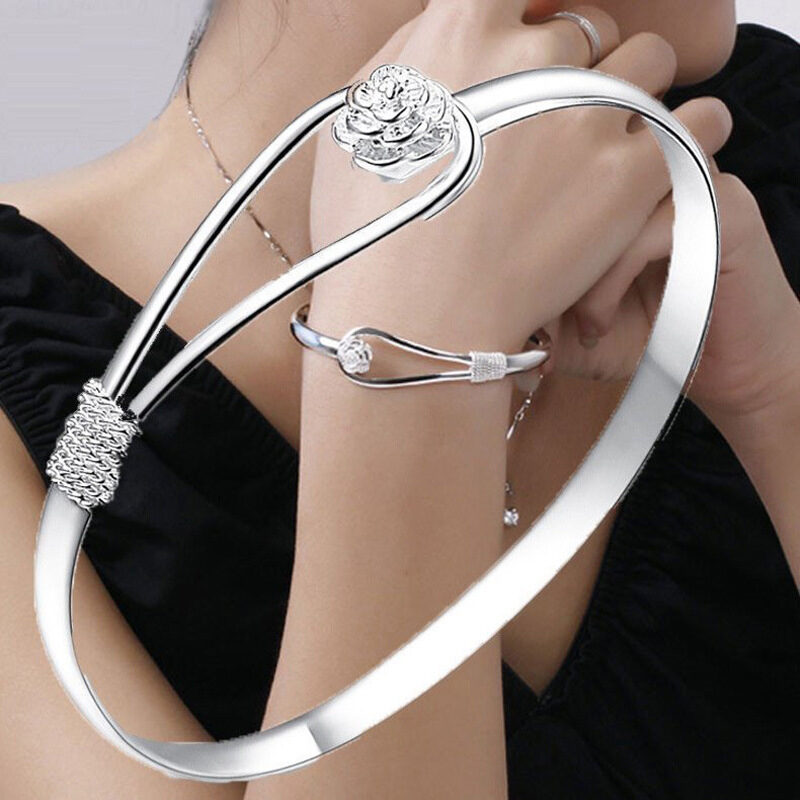 Simple Trendy Rose Flower Bracelet Female Romantic