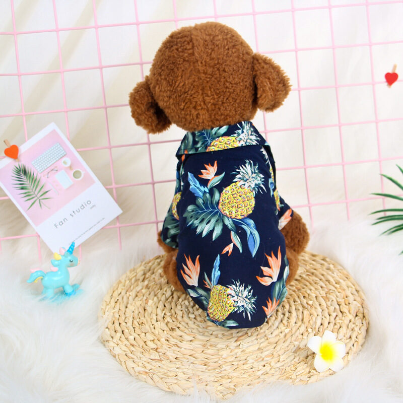 Hawaiian Teddy Small Dog Shirt Cloth Cat Clothes