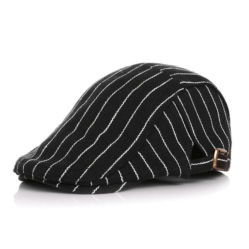 Baby's Striped Cap With Tweed In Spring