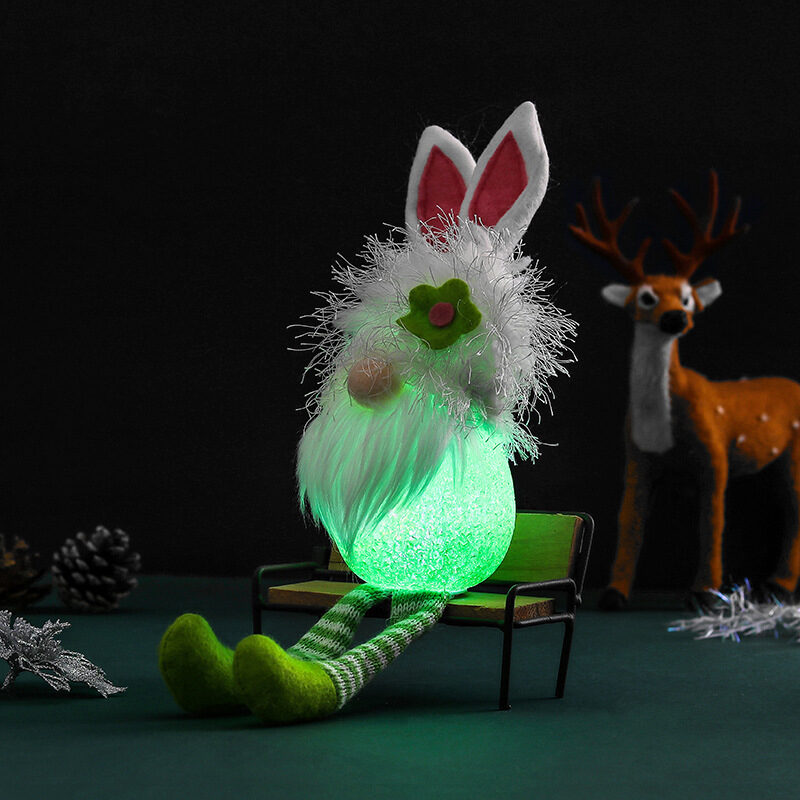 Cute Rabbit Ears Glowing Faceless Doll Decoration EVA