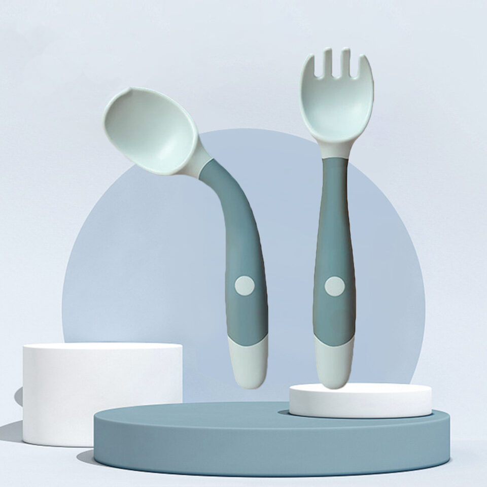 Silicone Spoon for Baby Utensils Set Auxiliary Food
