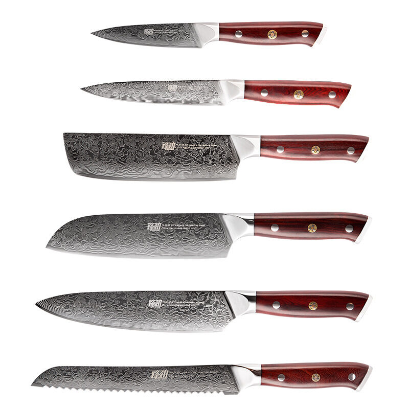 Damascus Six-piece Knife Set Chef's Special