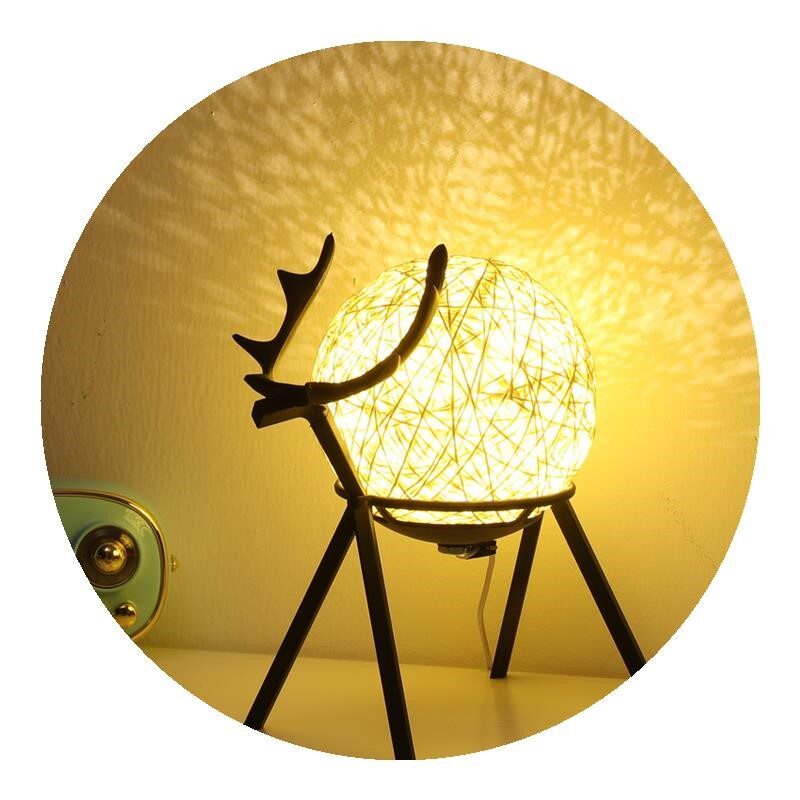 Couples Bedside Lamp Bedroom Girl Retro Style Night