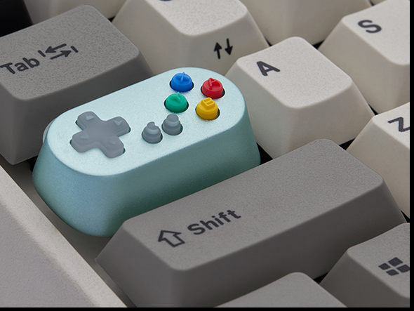 Game Console Handle Metal Transparent Keycap Wireless Mechanical