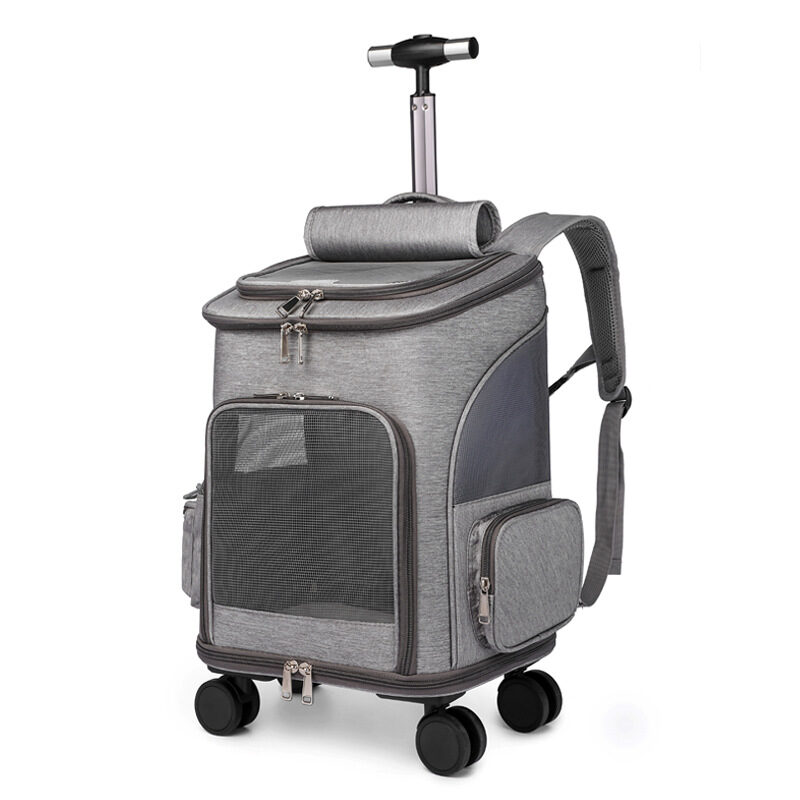 Portable Folding Trolley Pet Backpack Traveling Cat